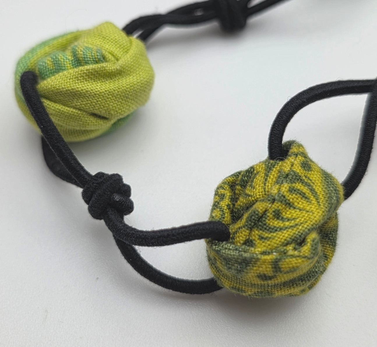 FICKLESTICKS Gumball Slider Necklace Brown Cord 44 in Fabric Jewelry