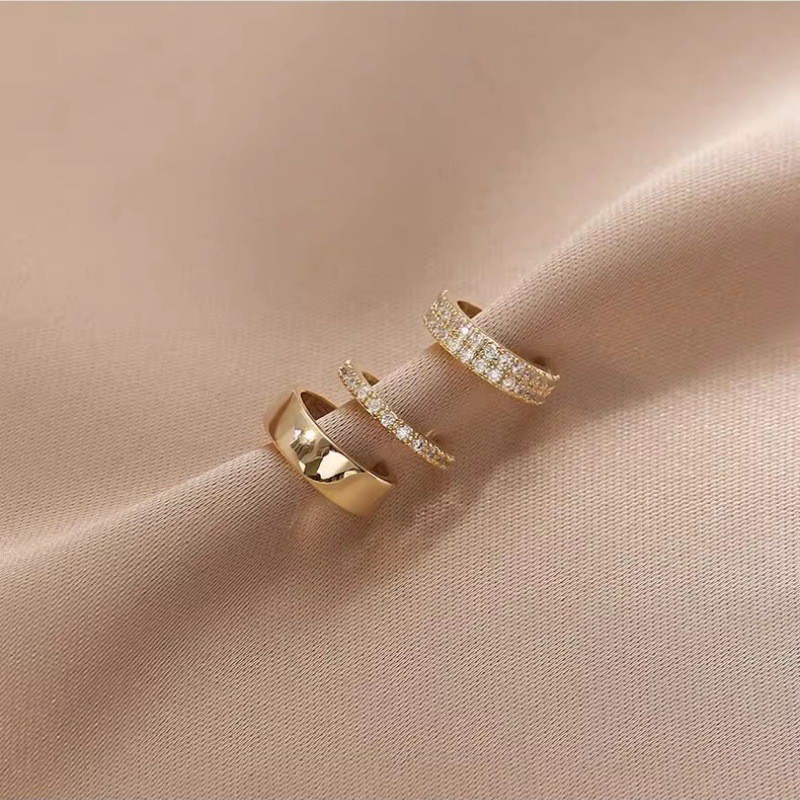 Ear Cuffs 3Pcs Gold No Piercing Minimalist Fashion Ear Jewelry for Women