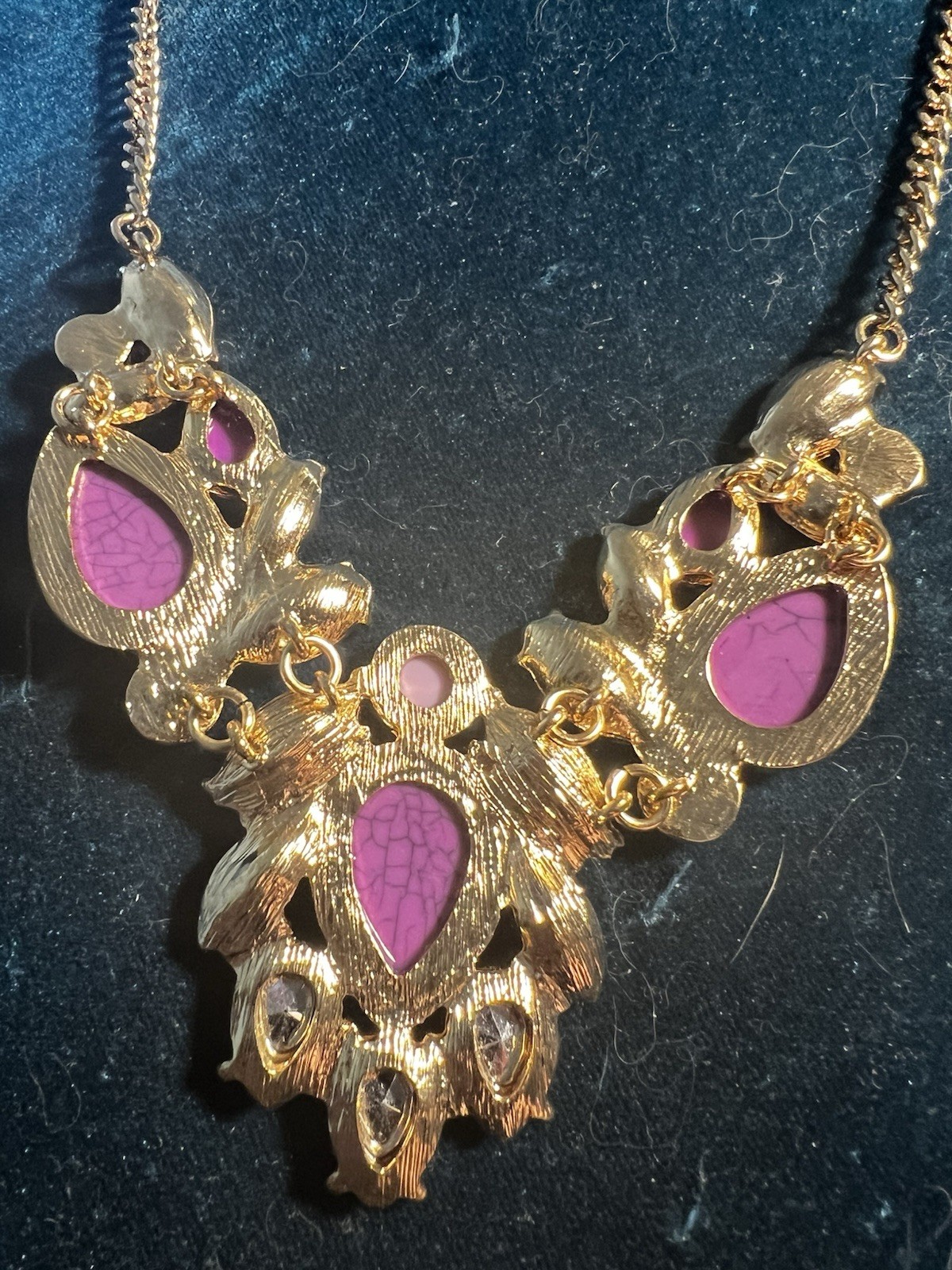 Charming Charlie Statement Necklace approx. 20 inches Purple!