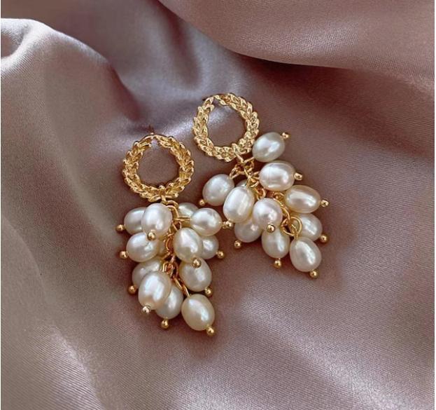 Baroque pearl personality trend, women’s light luxury earrings