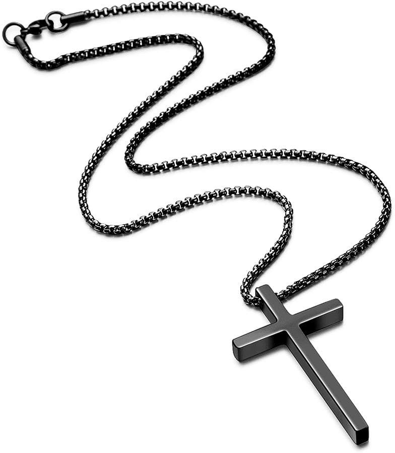Minimalist Silver Cross Necklace for Boys & Men – Perfect Gift for All Occasions