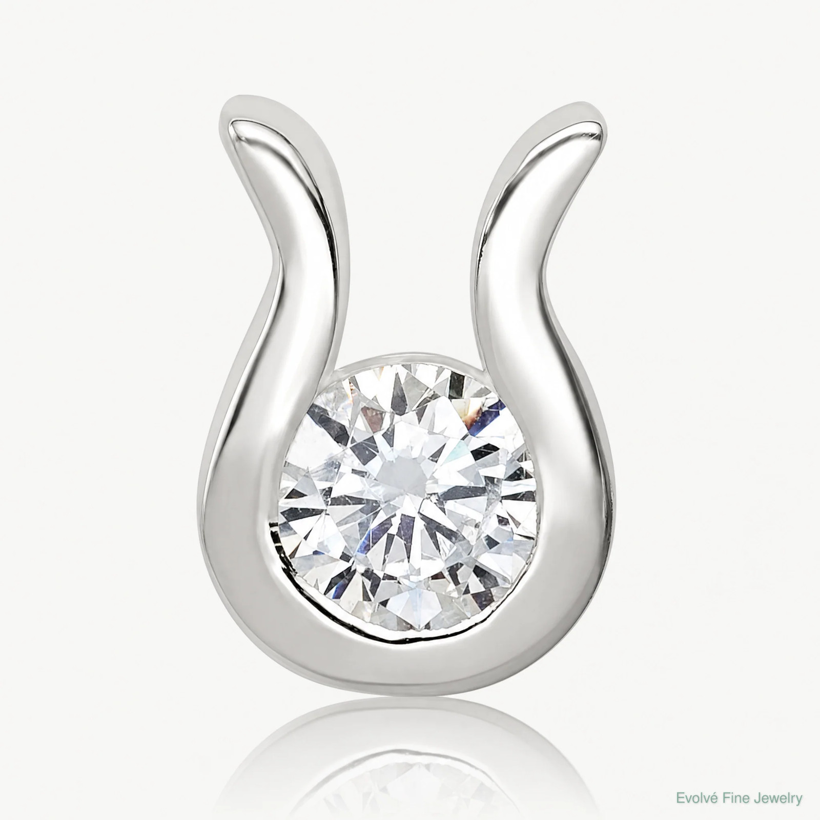Sterling Silver CZ Chain Slide