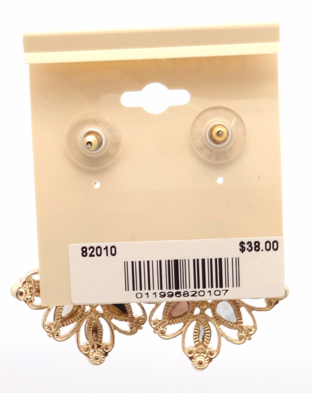 Circa 1900 Sunflower Green Crystal Goldtone Drop Dangle Earrings 2″ NEW