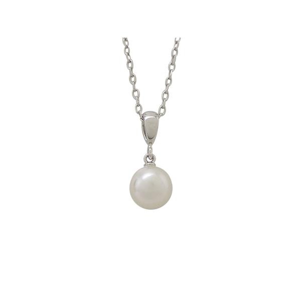 [USED] MIKIMOTO necklace in 18K white gold with a pearl Chain length 40cm JAPAN