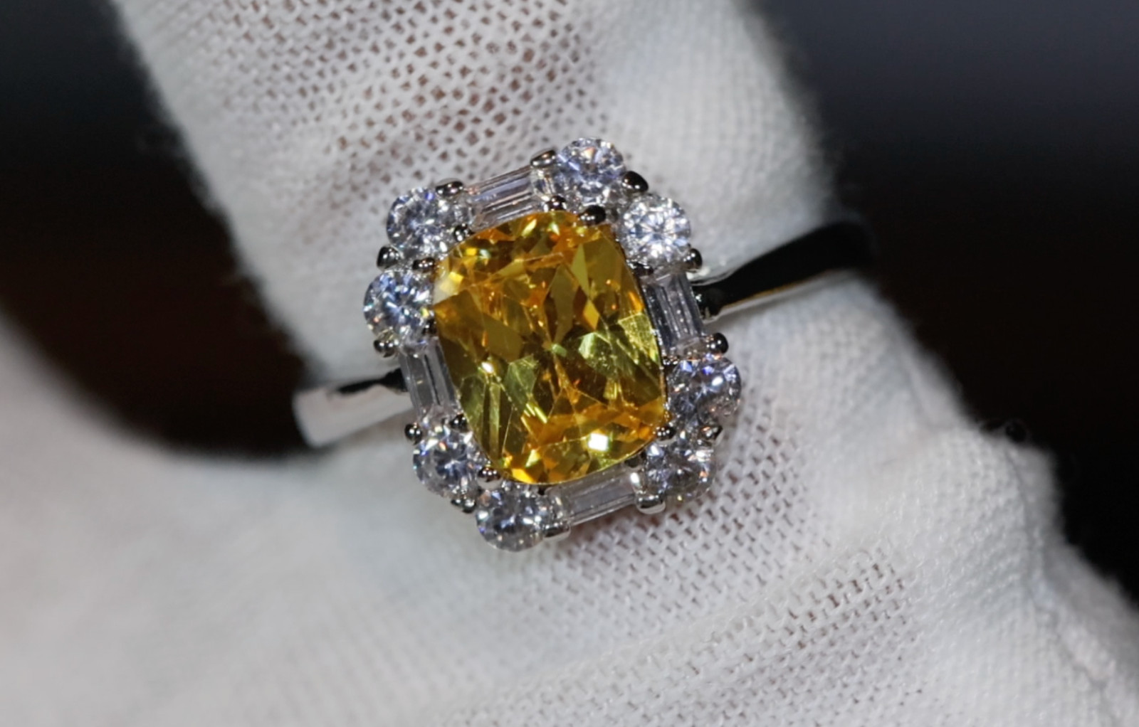 Yellow Oval Diamond Ring | Yellow Diamond Ring | Womens Yellow Diamond Ring