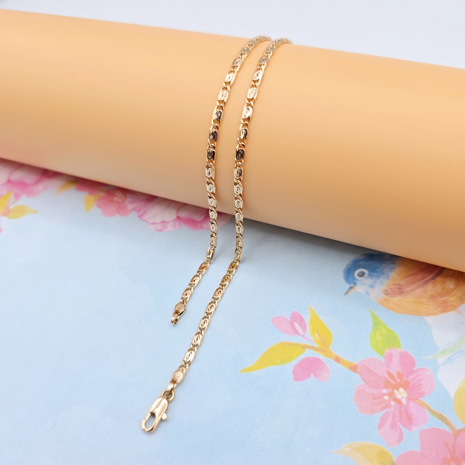 Chain Necklace for Men & Women, 19.7 Inch, XPNL0094 Elegant Box Link Rose Gold