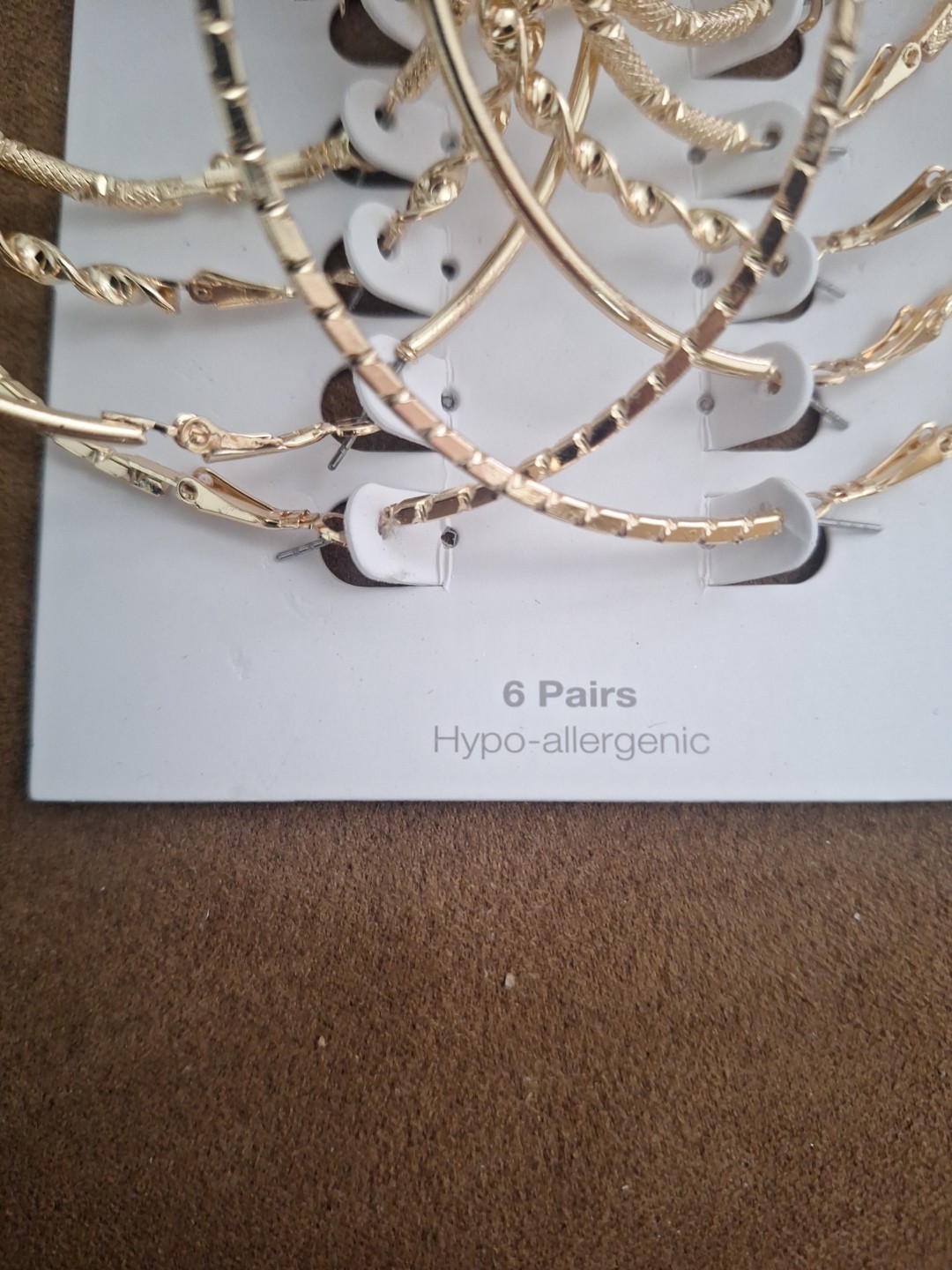 Time and Tru Hypo-Allergenic Earrings, 6 Pairs