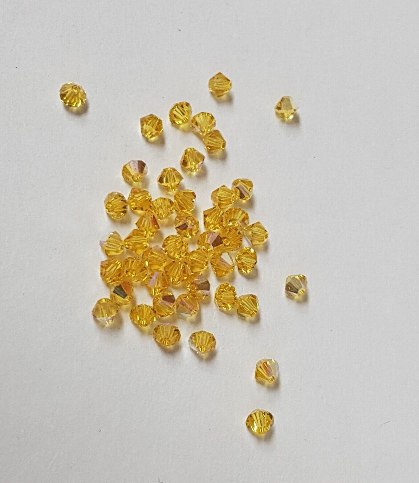 144x Made with SWAROVSKI 5328 CRYSTAL AB 4mm BICONE XILION BEAD