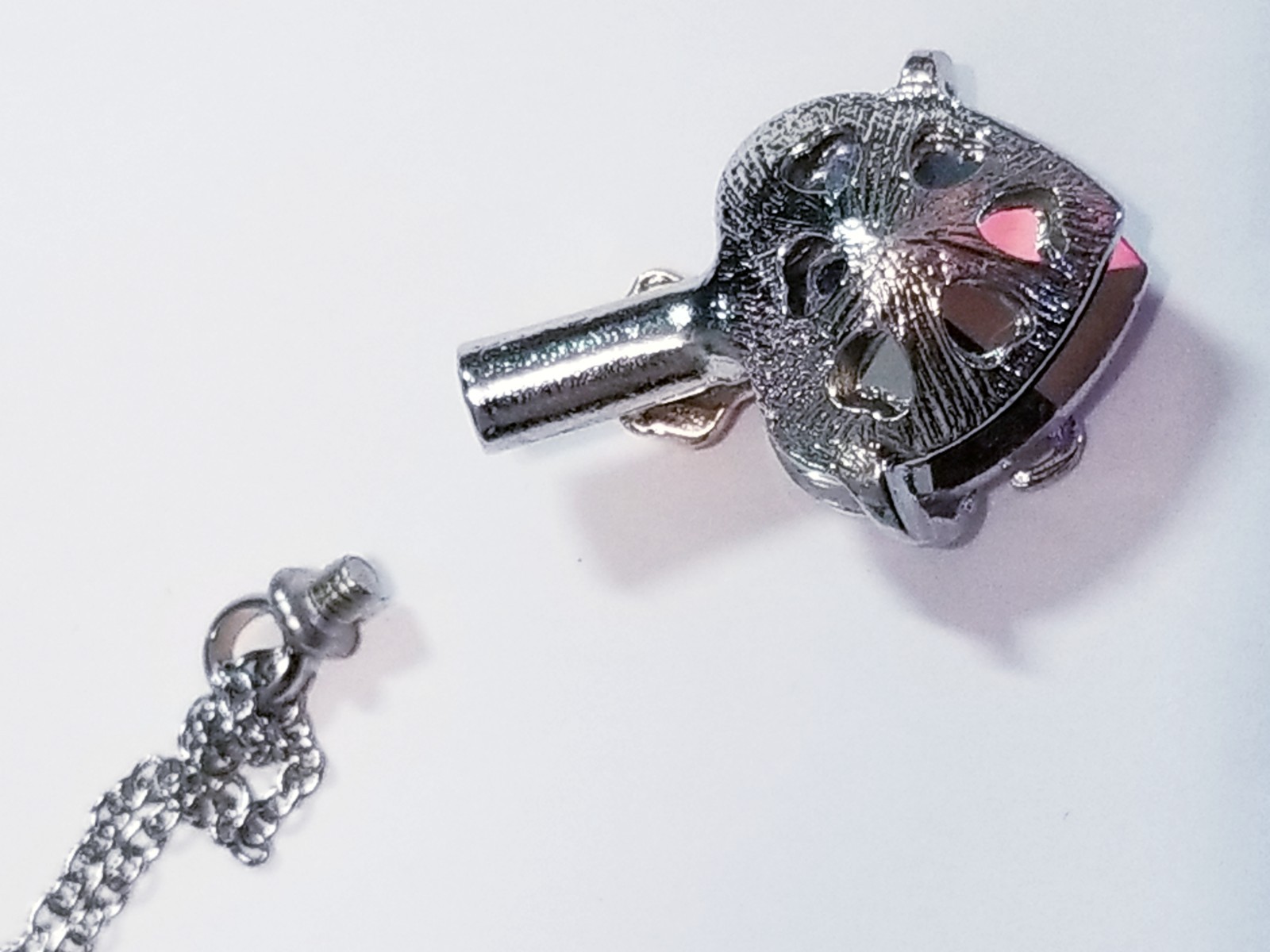 Silver Tone Urn Cremation Memorial Necklace Heart Love Pendant for Ashes