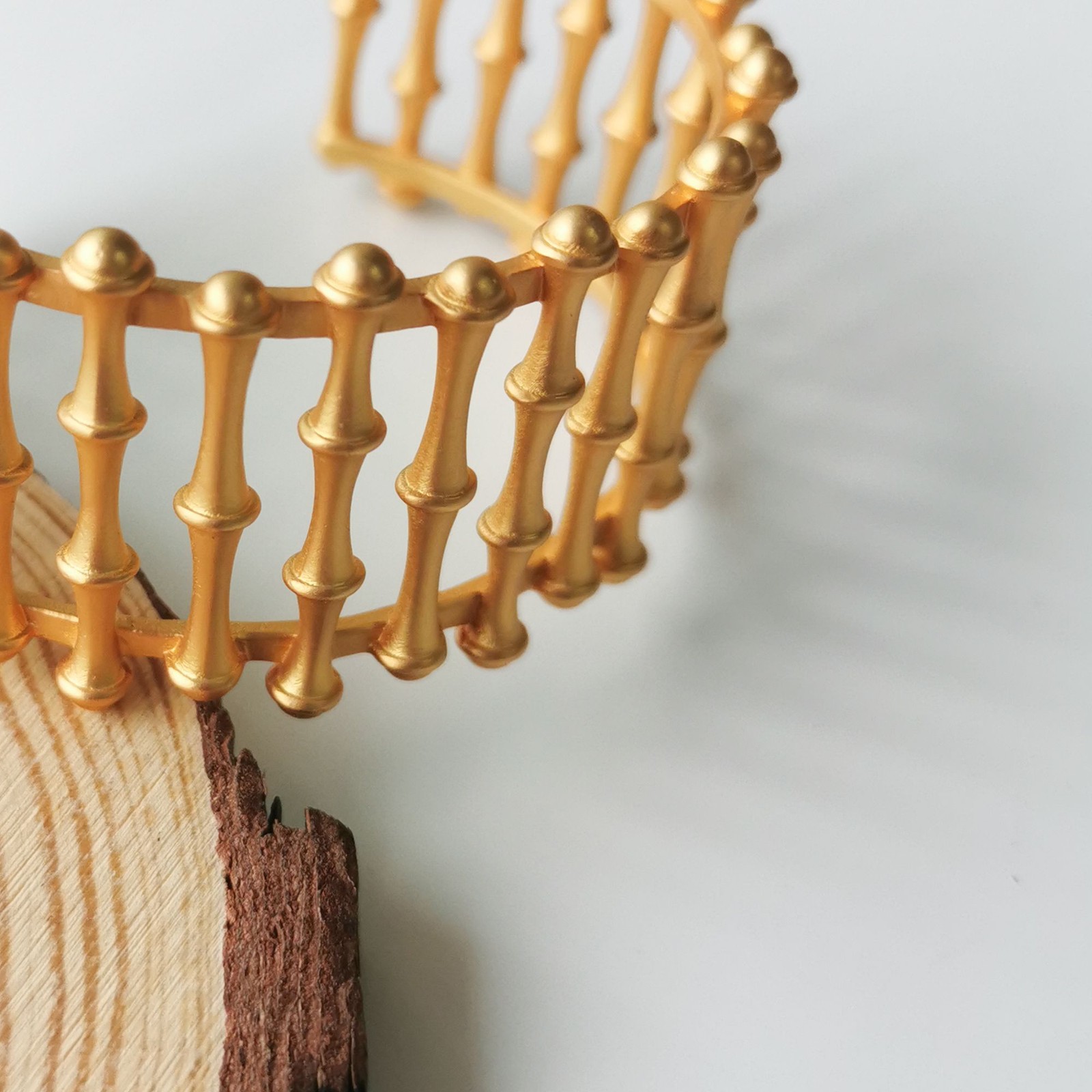 Julie Vos Bamboo Cuff Bracelet in Gold Authentic