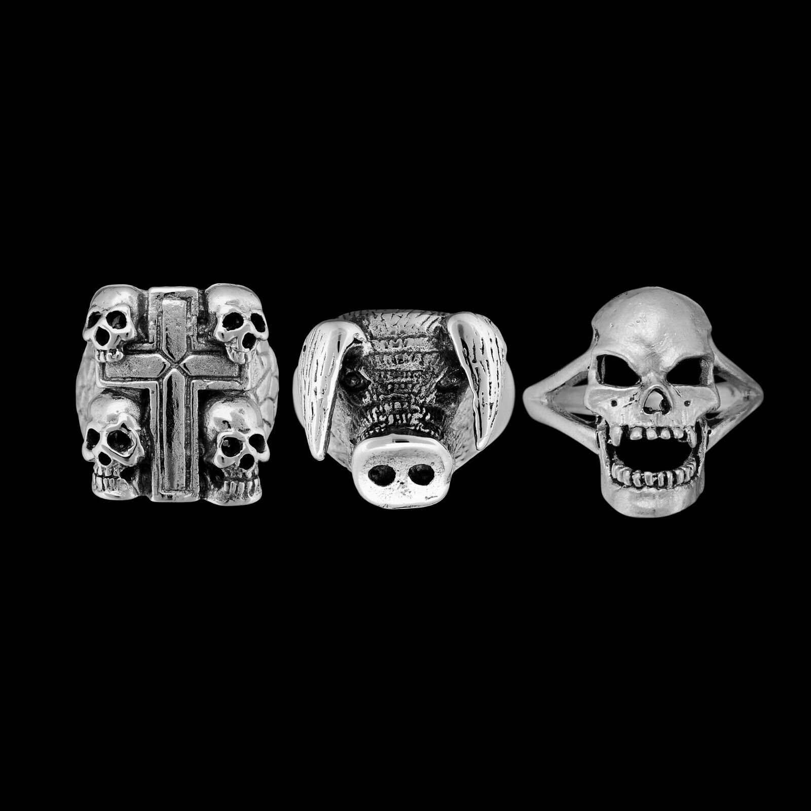 Small Set – ALL THREE Eddie Munson Ring Collection, G&S Rings, small set,…