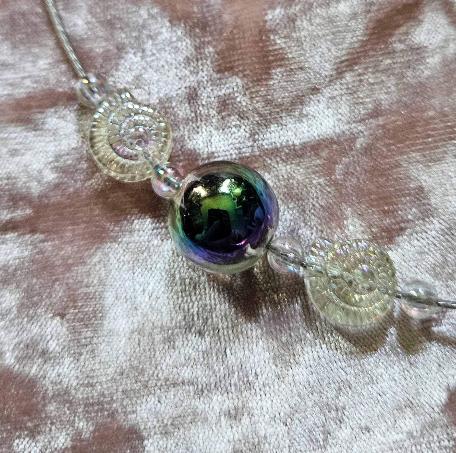 BigTimeRockShow Sea Treasure Iridescent Orb & Glass Nautilus Acrylic Bubbles