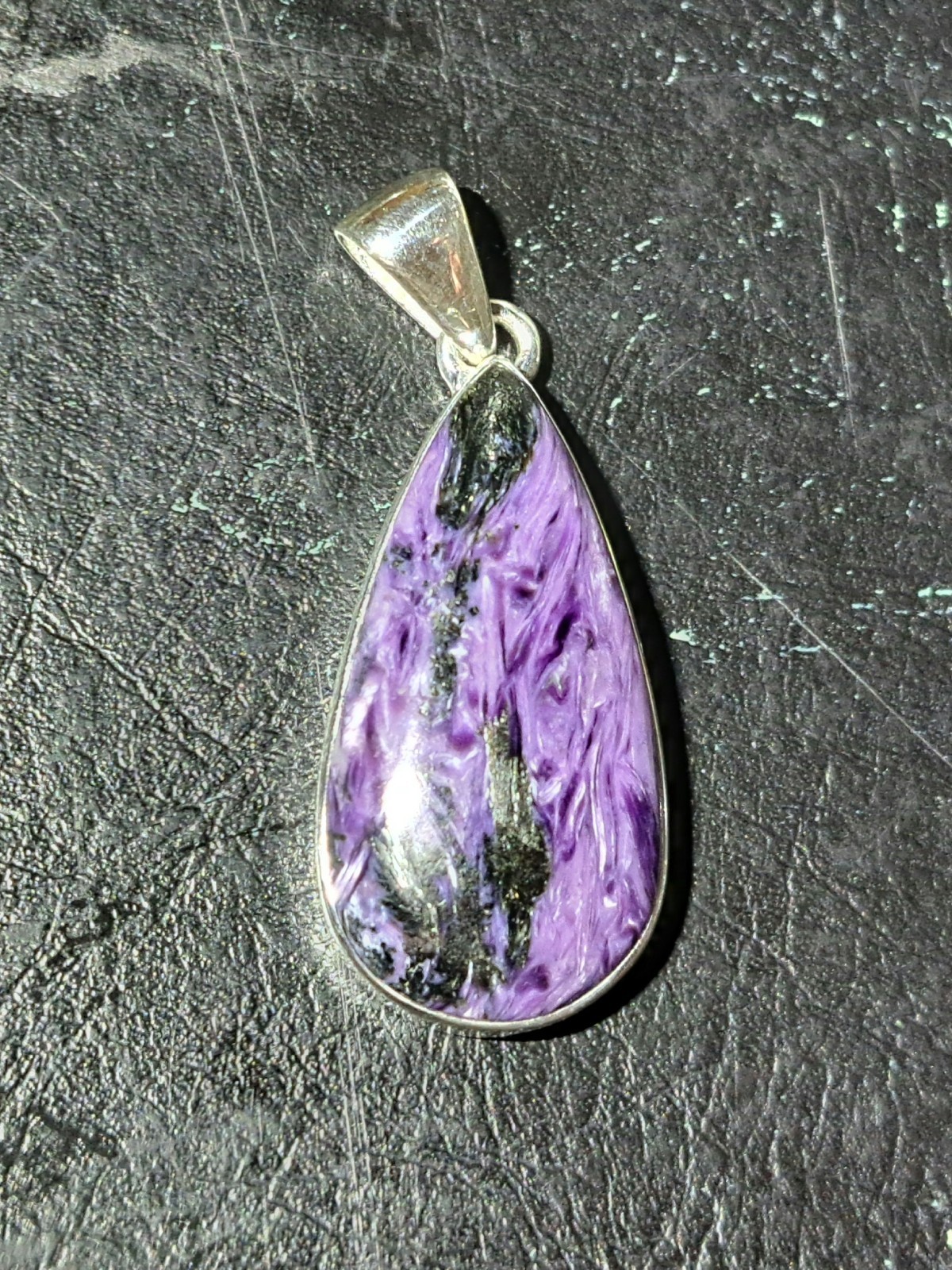 💎💎Top Russian Purple Charoite Solid Silver Pendant💎💎