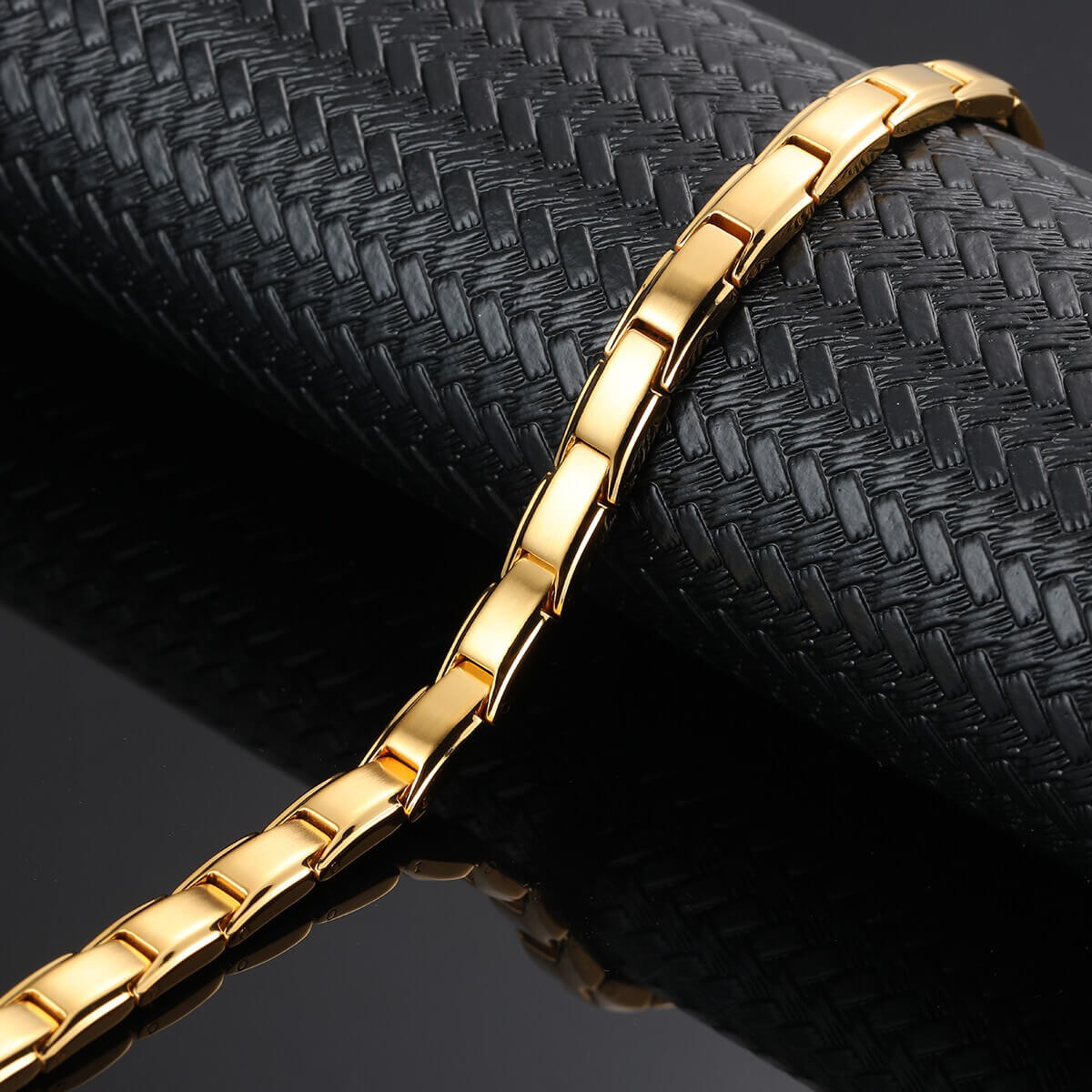 Thin Gold Magnetic Anklet Bracelet Balance Renew Energy Power Calm Love Calm Joy