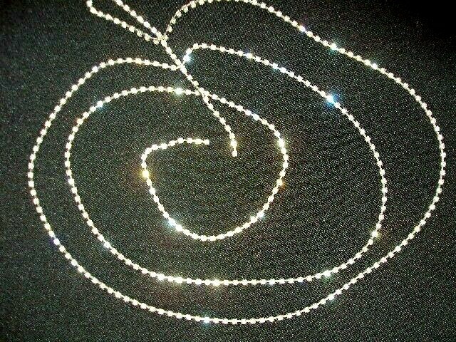 Rhinestone Necklace Lariat Chain Wrap Around Convertible Bling Silver 50in Long