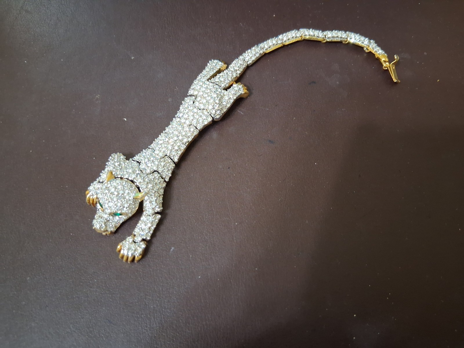 Glamorous Jaguar White Rhinestone Bracelet