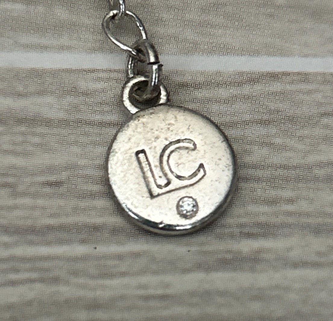 Liz Claiborne Necklace Silvertone Statement Sea Green