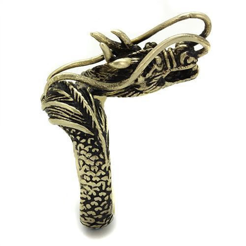 TK2444 – IP Antique Copper Stainless Steel Ring with Epoxy in Jet