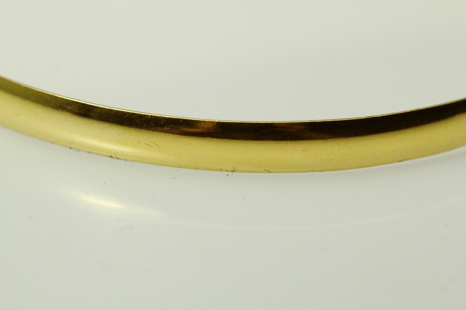 Gold Plated 925 Silver 7.25″ Plain 4.5mm Bangle Bracelet 6.9 Grams (BR4696)