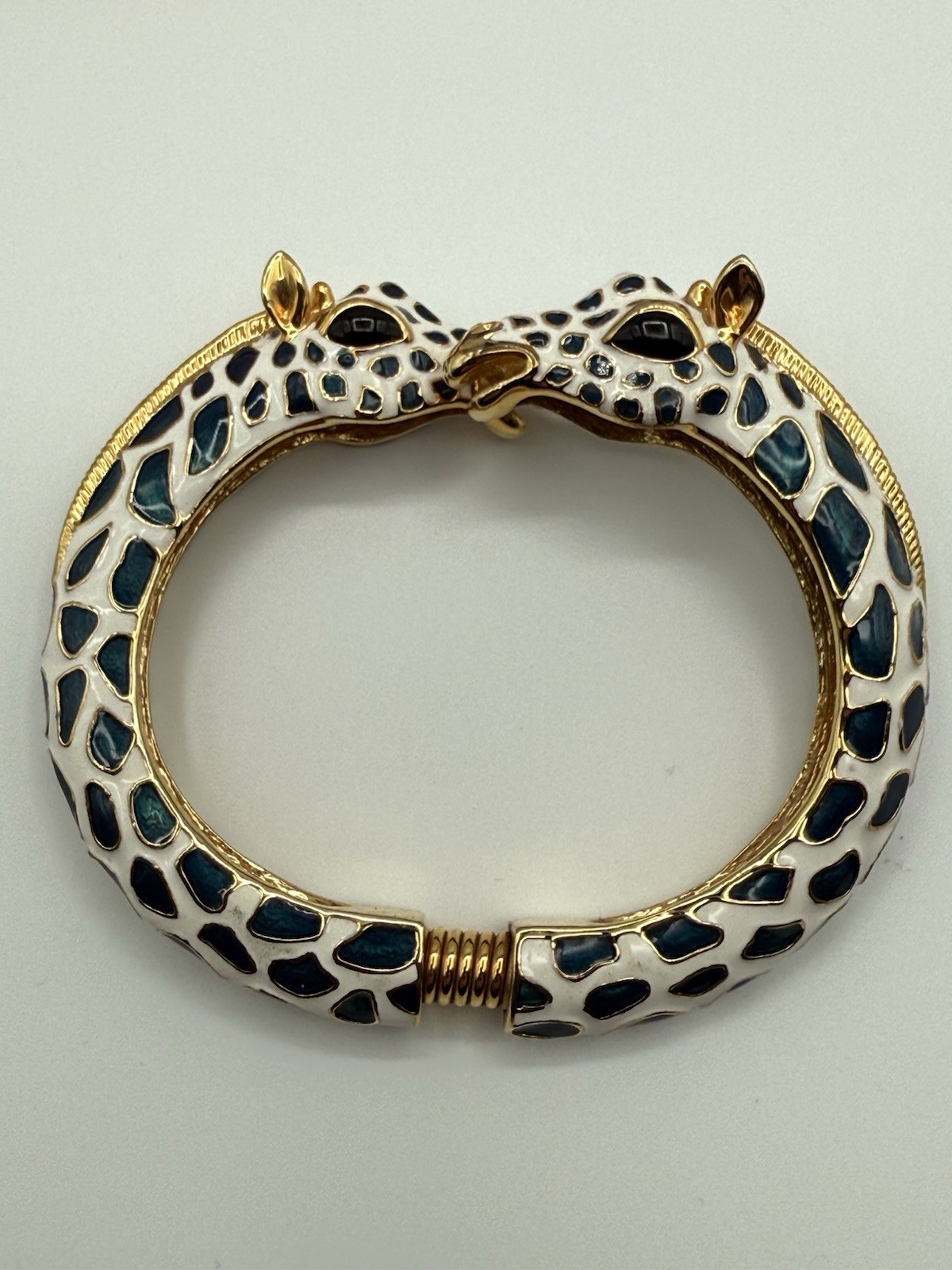 KJL KENNETH JAY LANE New In Box GIRAFFE Enamel Gold Plated Bangle