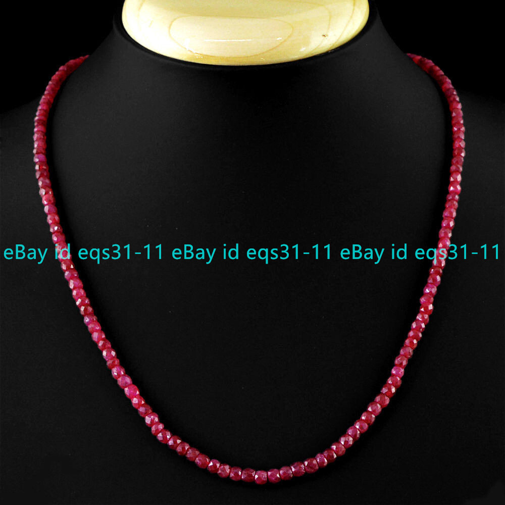 Genuine Natural 2x4mm Multicolor Jade Faceted Gems Roundel Beads Necklace 18”