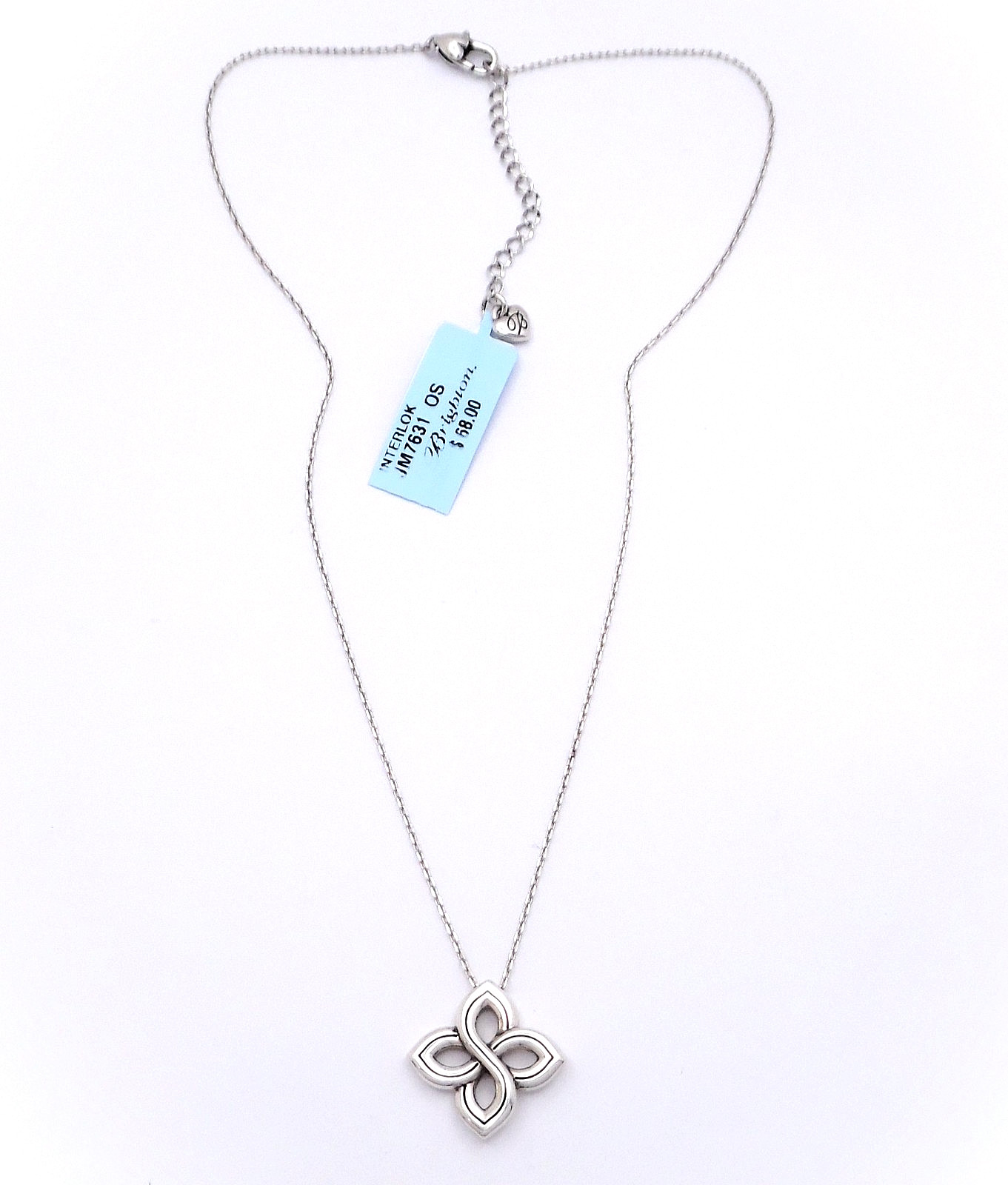 Brighton Interlok Floral Knot Necklace New $68 Jewelry JM7631