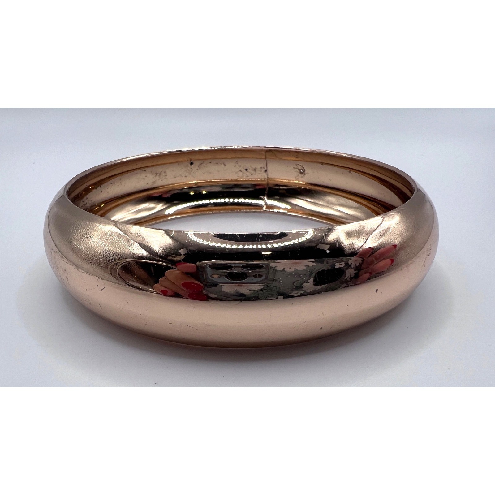 Mixed Metal Bangle Bracelet Set Gold Silver Rose Tone Wide & Triple Bangle