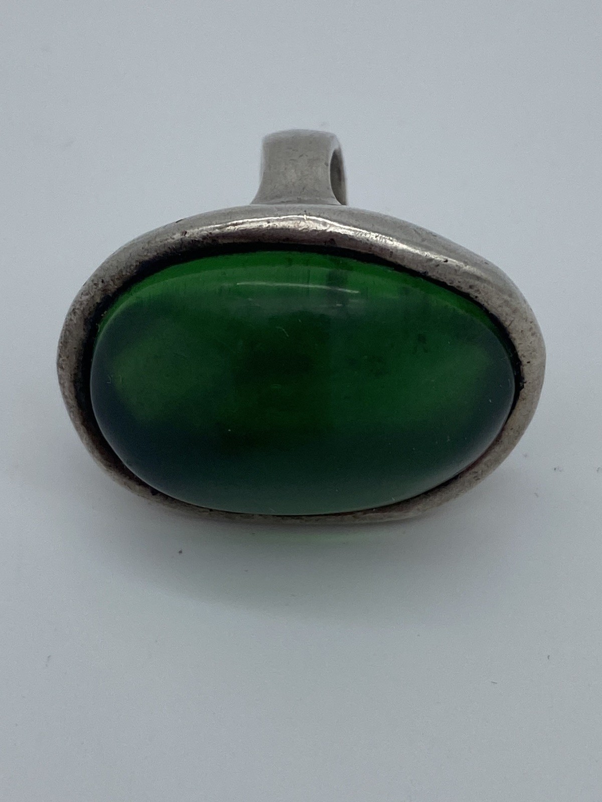 Mid Century Modern Brutalist Style Cocktail Ring Marked GA