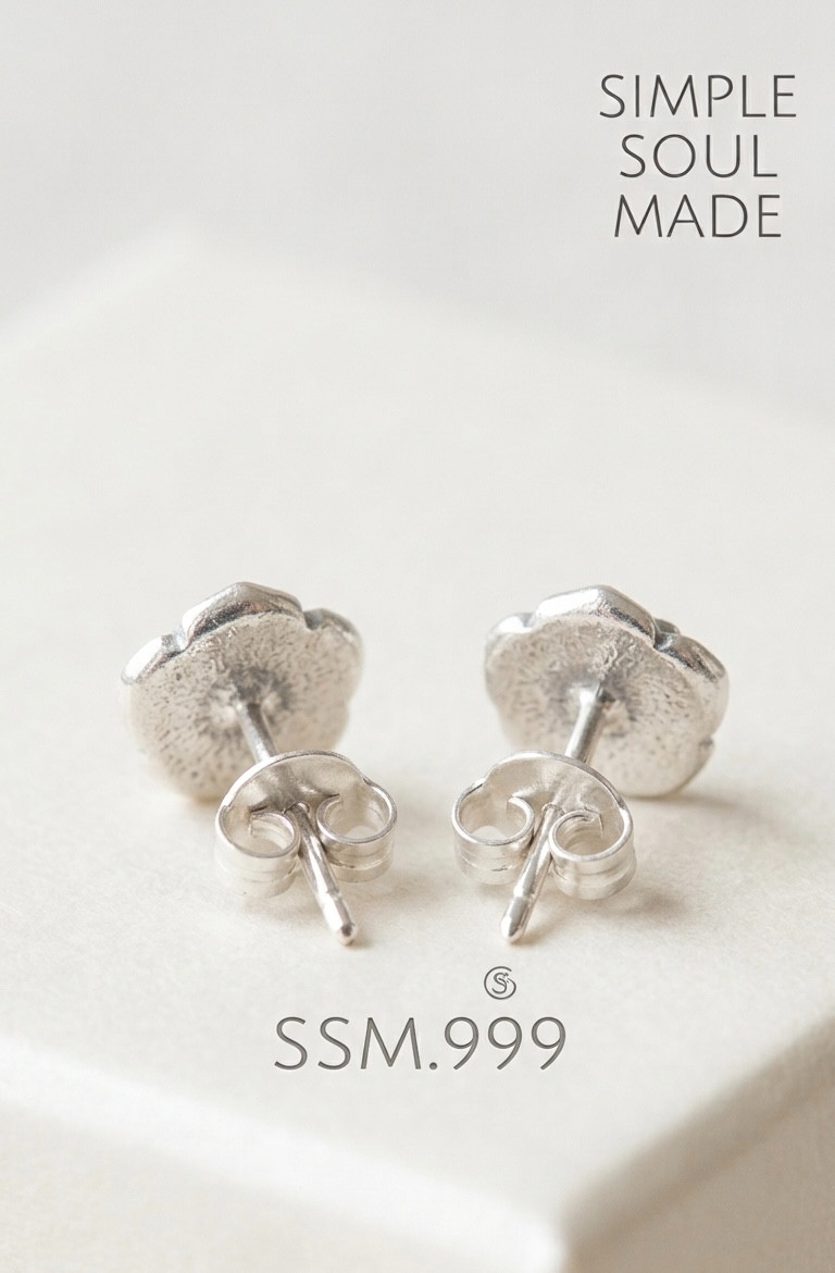 Rose Stud Earrings 925 Pure Silver Flower Earrings Jewelry Best Friend Gift