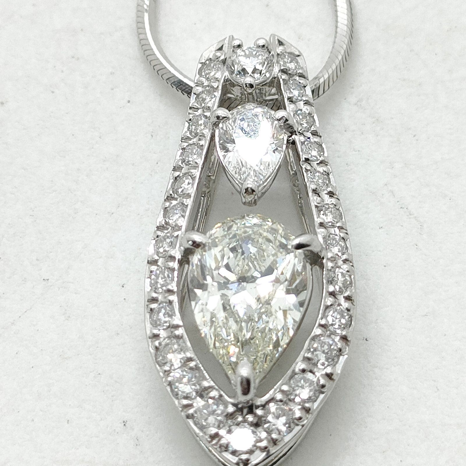 Jewelry Necklace Natural Diamond 1.008ct Platinum 5655304