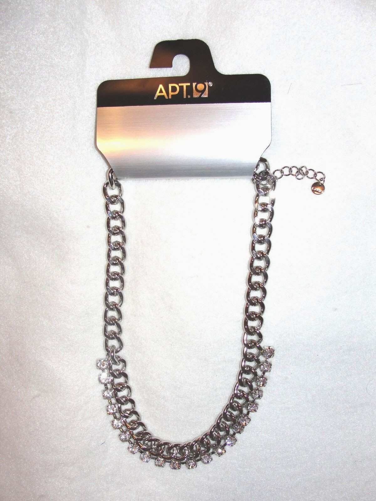 Women’s Apt. 9 Silvertone Simulated Crystal Link Necklace – New