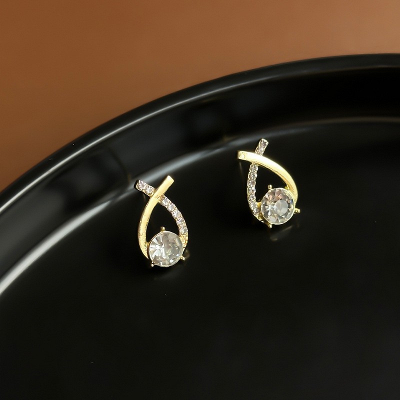 Shiny Micro-inlaid Rhinestone Earrings Ladies Fashion Delicate Earring DailyLife