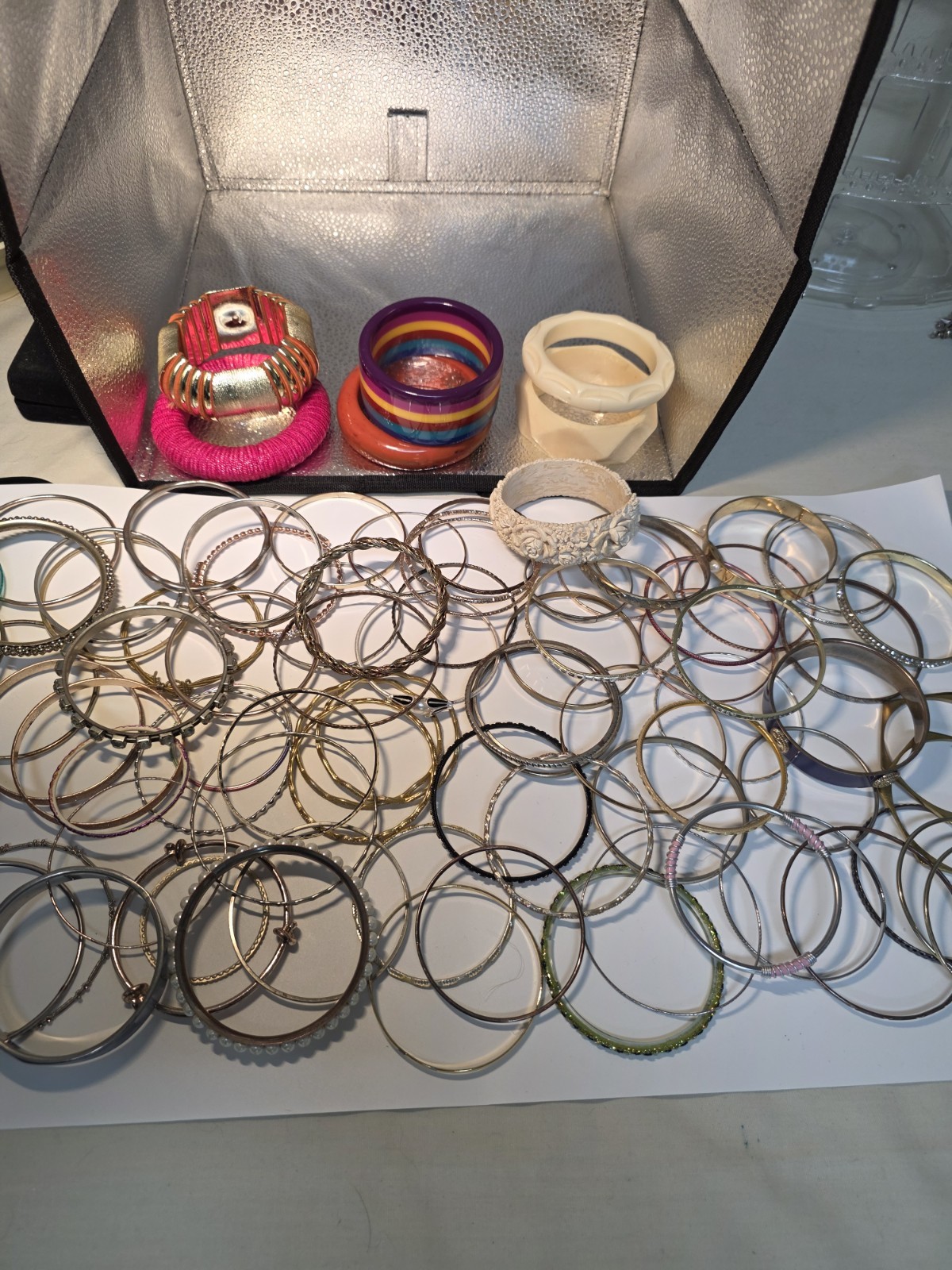 Bracelet Lot Costume Fashion Vintage To Now Bangles Metal And Plastic 100 Pieces