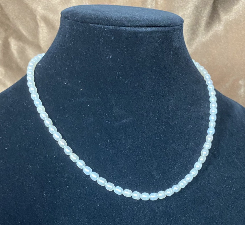 Single Strand Seed White Necklace