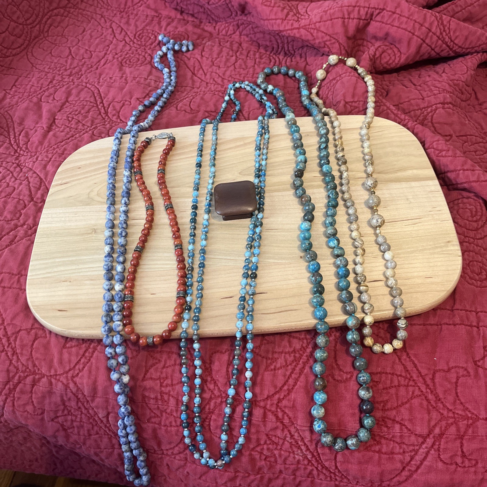 Bunch Of High Quality Beaded Necklaces Varied Lengths Shown