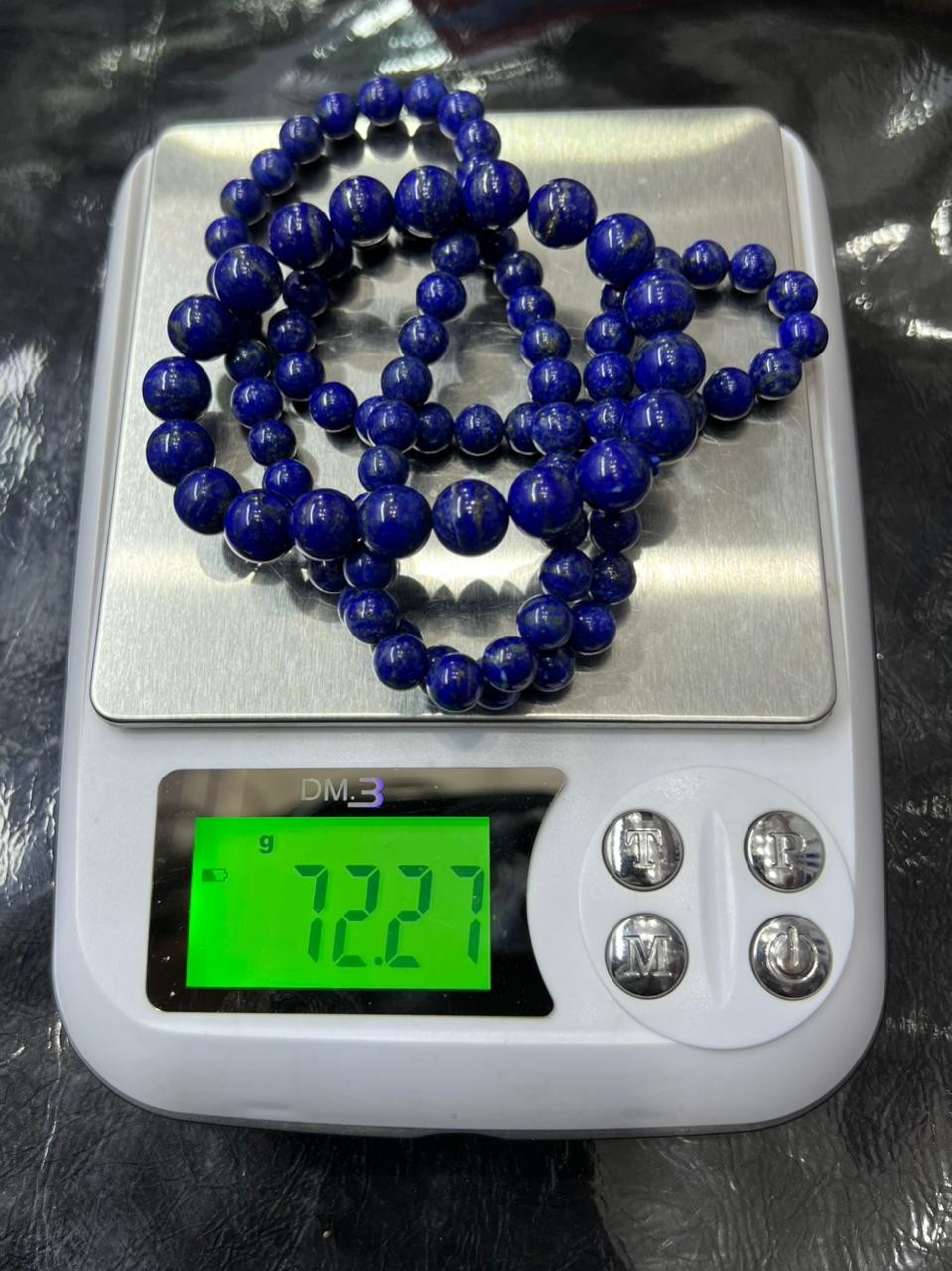 100% Natural Lapis Lazuli Beads Jewelry Set Handmade Necklace & Bracelet Gemston