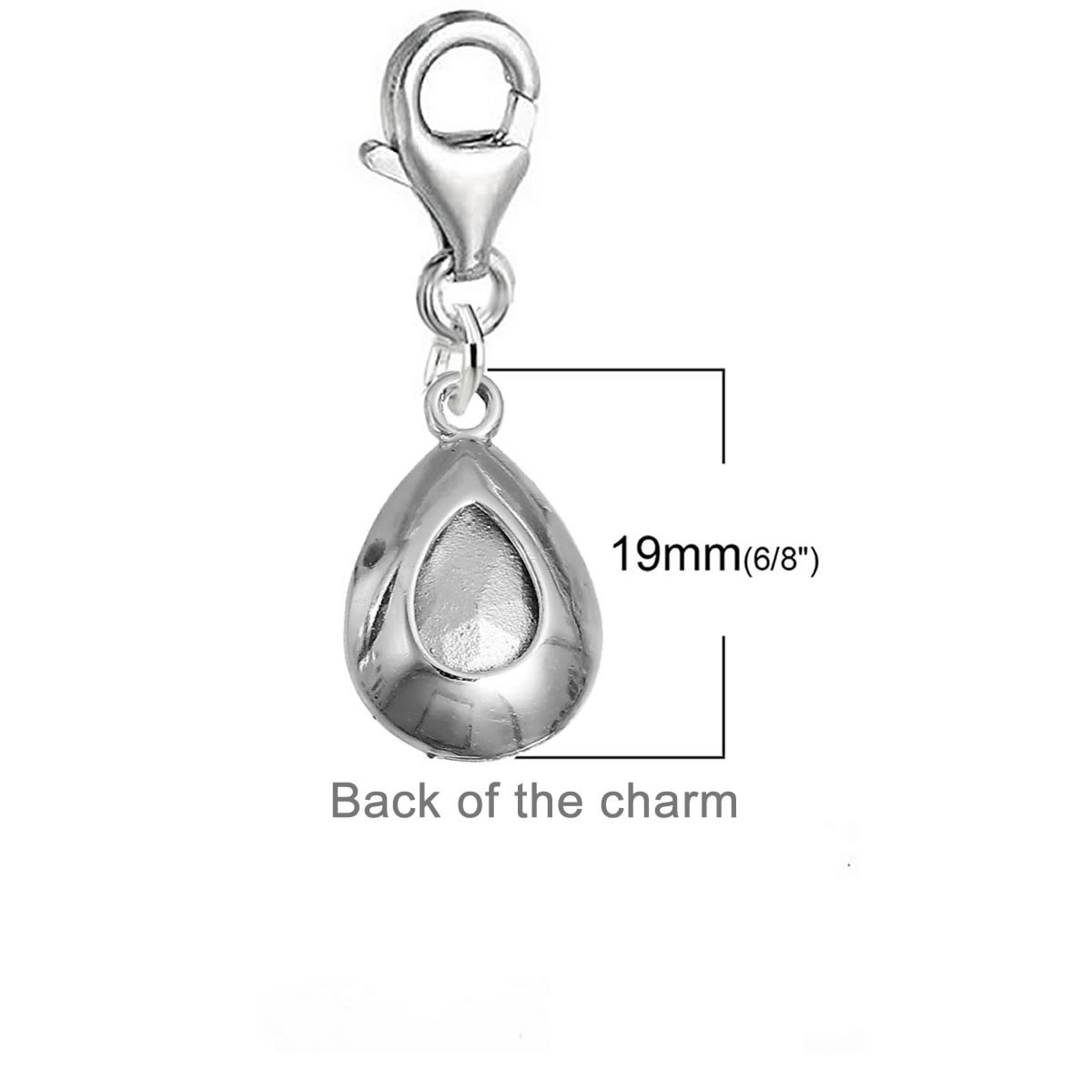 Sexy Sparkles Clip on November Birthstone Dangling lobster clasp charms for brac