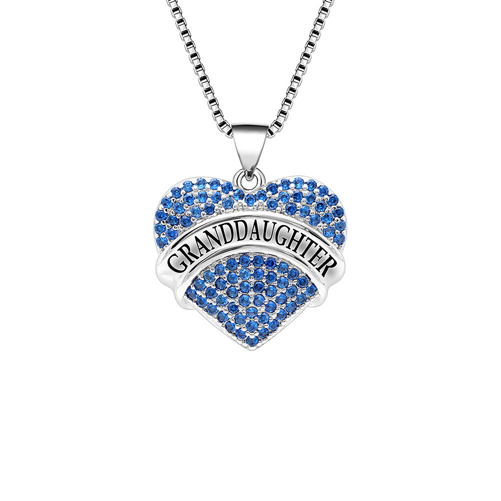 Granddaughter Heart Pendant Chain Necklace for Women Ginger Lyne Collection