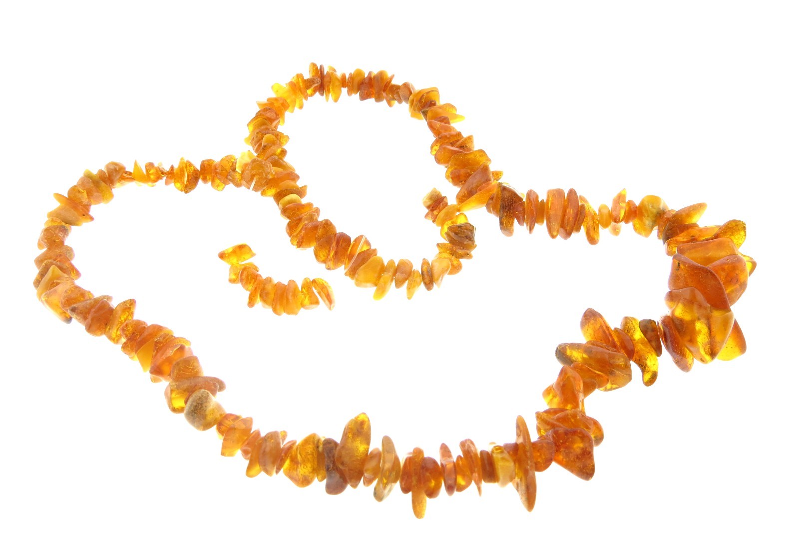 Vintage Amber Necklace Graduated Nugget Bead 10 to 18mm 26 inch