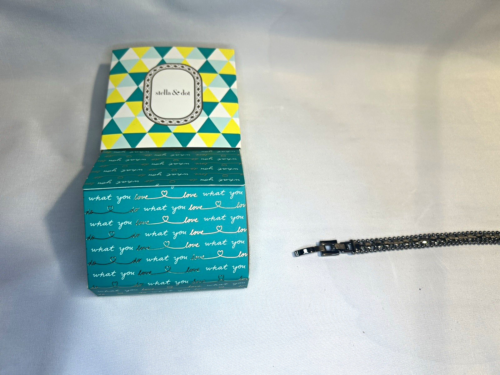 Stella & Dot Silver Metal Ball/Bead Chain Bracelet w/ Box Clasp, Chain Style