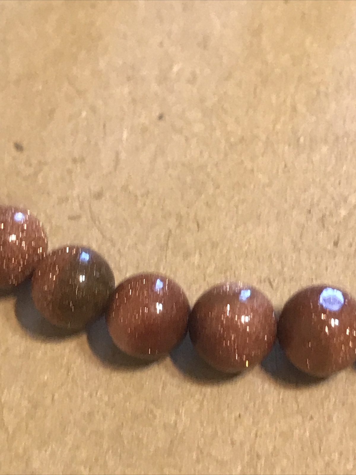 Sparkling Goldstone Necklace Earrings Bracelet Matching set Beads