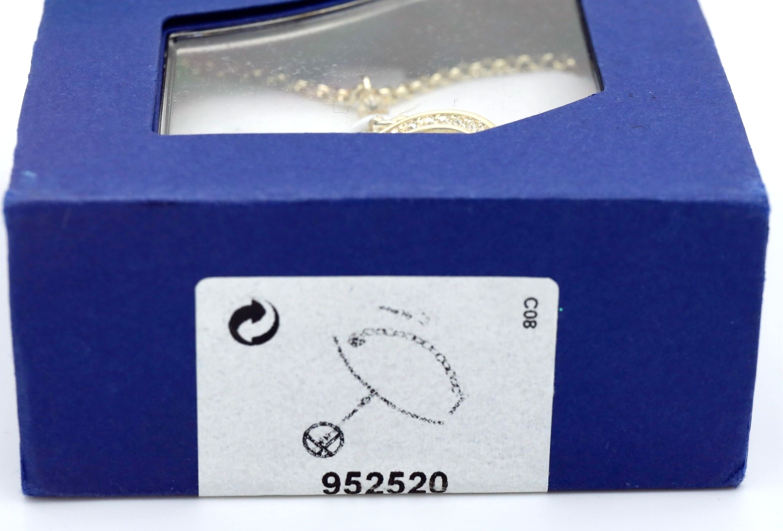 Swarovski Swan Mark Edie Y Pendant Gold Plated 952520 in Original Box 38/2×4.4cm