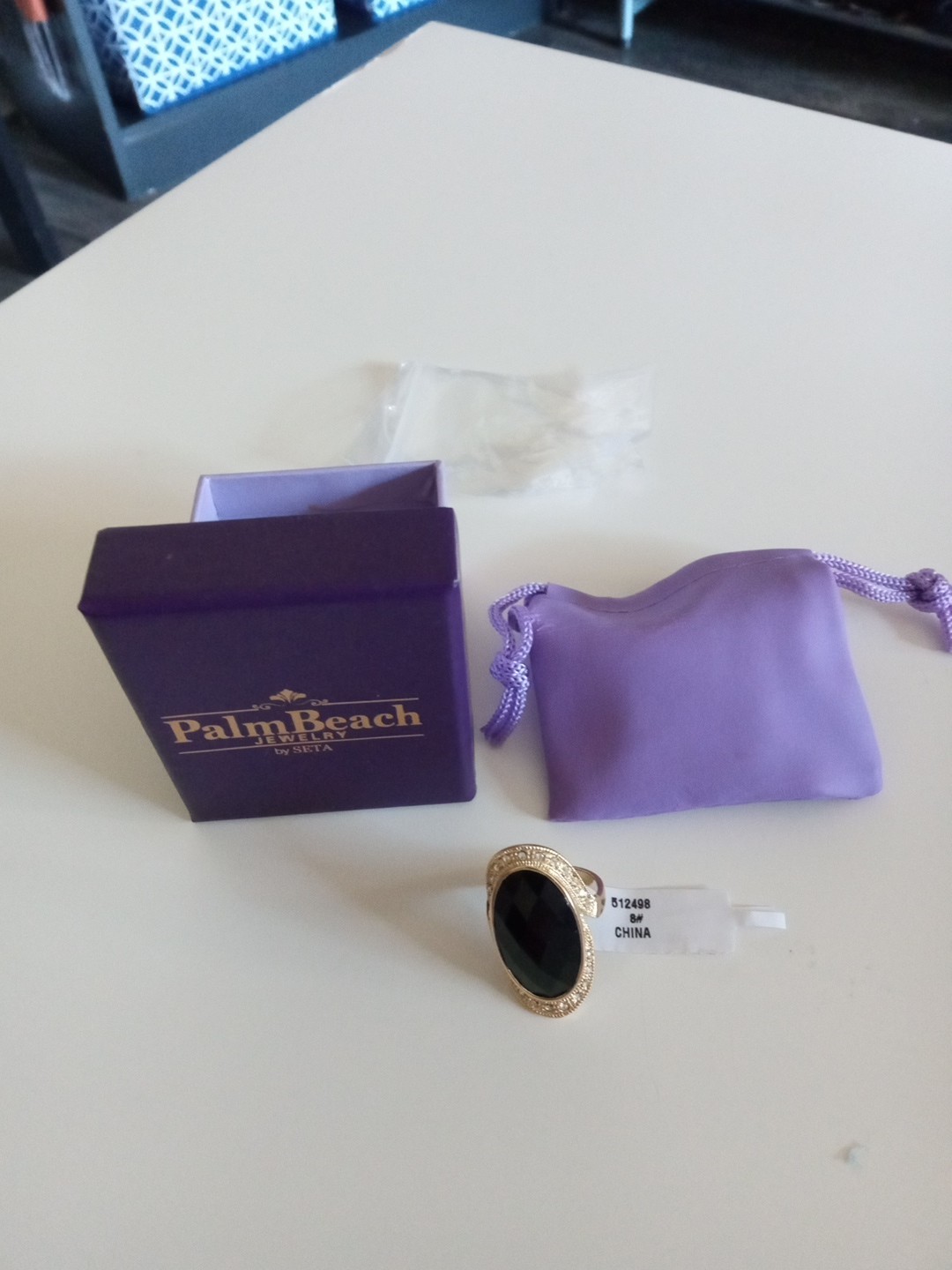 Palm Beach Seta Cocktail Ring Gold Plated ,New Original Packaging.Sz8