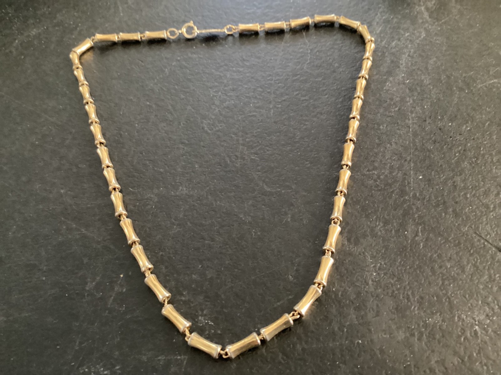 Napier Gold Tone Fashion 15″ Bamboo Link Style Necklase