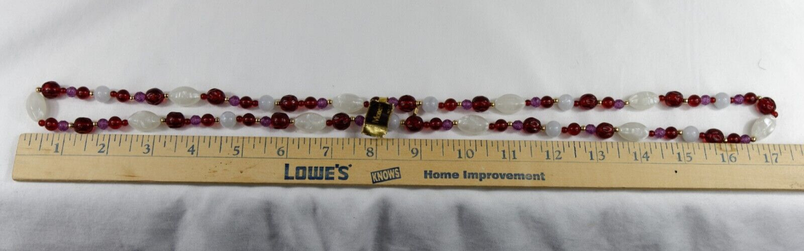 Monet Plastic Beaded Necklace, with Original Paper and Metal Tags, 38gr