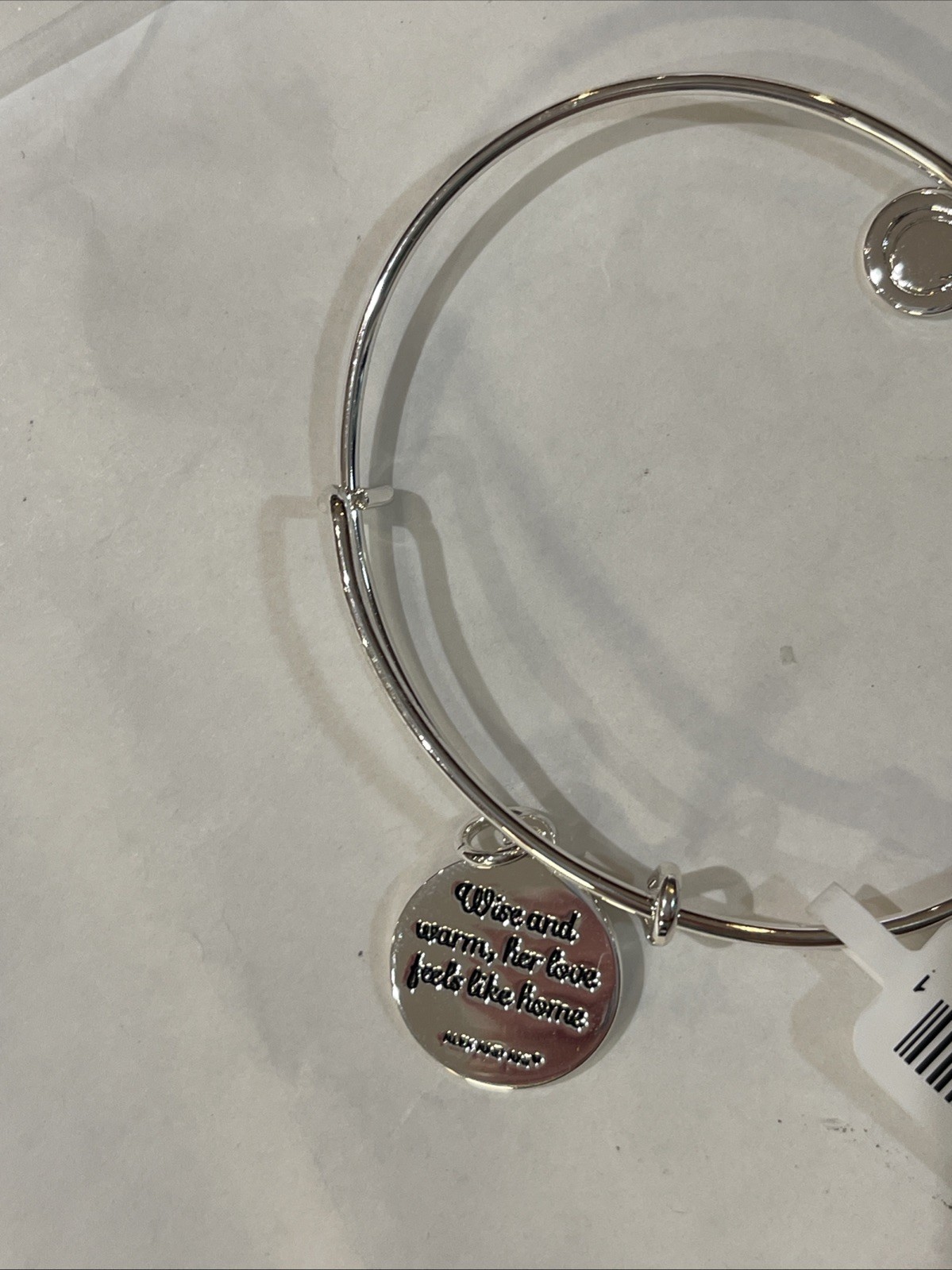 Alex and Ani Because I Love You Grandma IV EWB, SAS, Shiny Antique Silver New