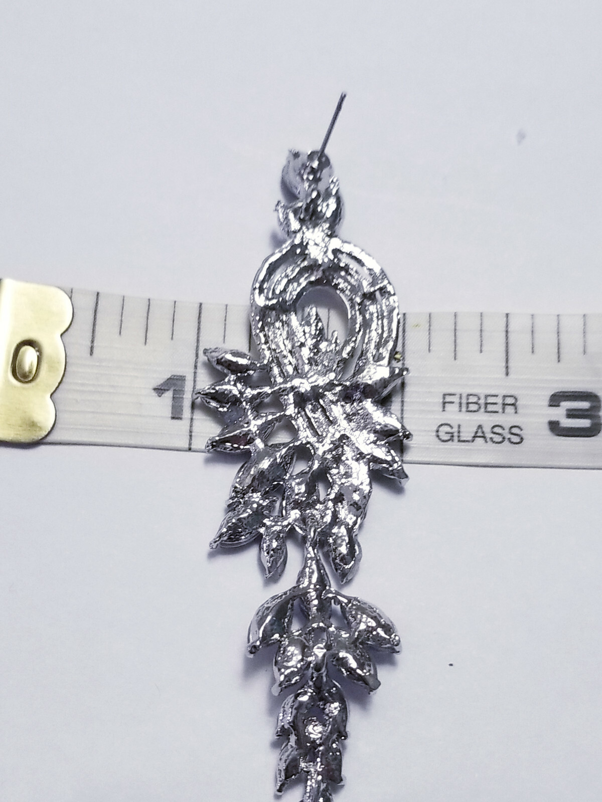 Chandelier Earrings Rhinestone Peach Drop Dangle Crystal 3.5 inch Prom Pageant