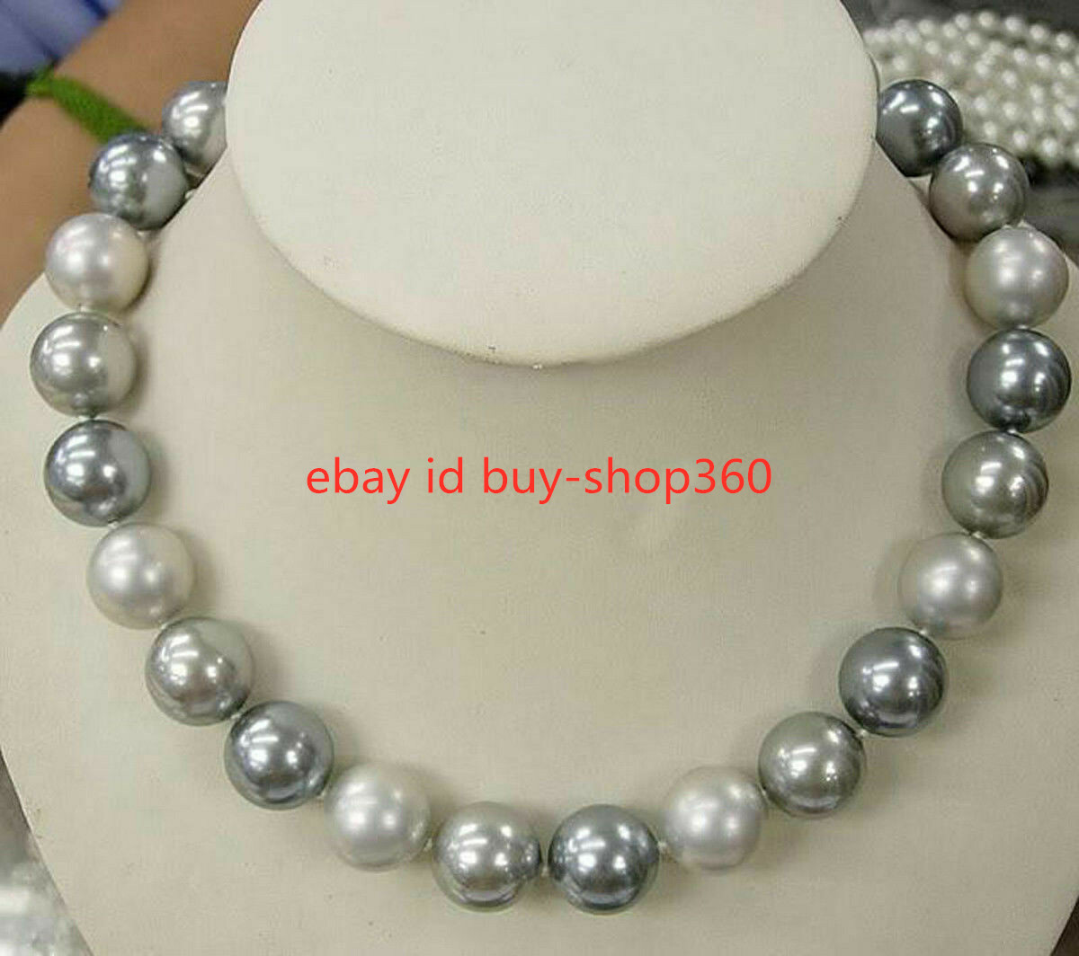 8mm 10mm 12mm Multicolor AAA South Sea Shell Pearl Necklace 18″