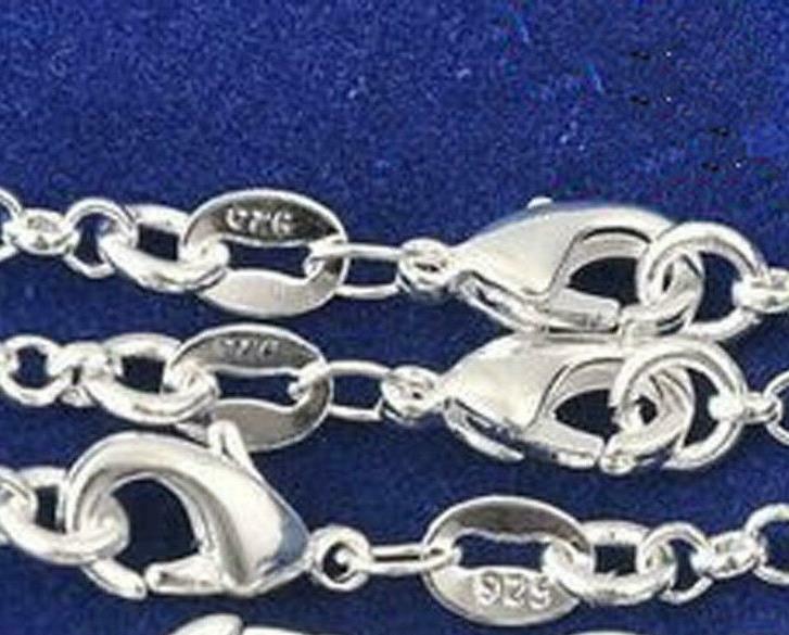 large PISTOL GUN pendant charm 925 P/L Sterling Silver ITALY 22″ Chain Necklace