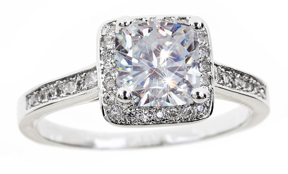 Sterling Silver 925 Plated Women’s CZ Princess Cut Eternity Wedding Band Ring